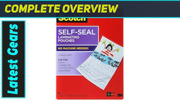 Scotch Self-Seal Laminating Pouches: The Easiest Instant Document Protection!