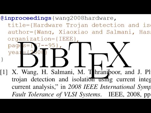 How To Generate References With Latex Bibtex Youtube