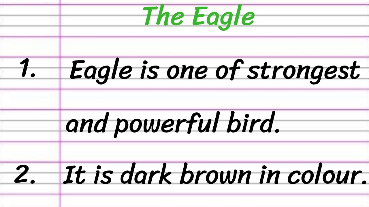 eagle bird short essay in english