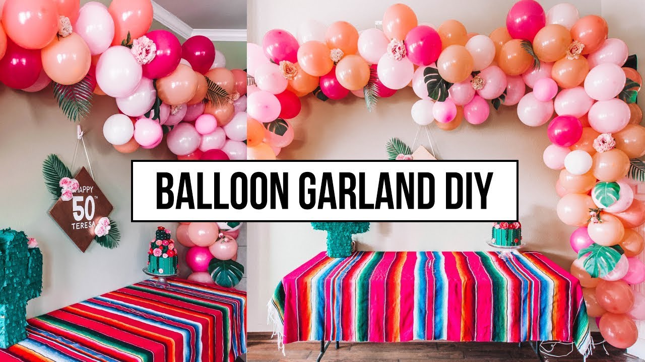 DIY DECOR: How to make a balloon garland with ribbon 