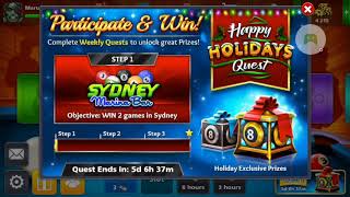 ☺HAPPY HOLIDAYS Quest Contest|| 8 BALL POOL|| This weekly Quest Win And Claim 2 Golden Spins !☺ screenshot 2
