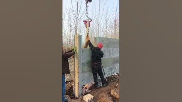 Cement slab wall single side lifting process- Good tools and machinery make work easy