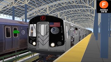 OpenBVE Game R160B Siemens F train ride from Coney Island to Jamaica 179th St.