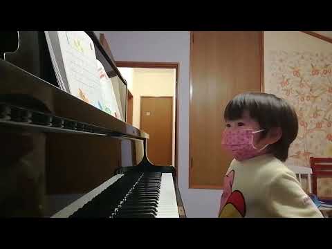 3歳　ピアノレッスン　一緒に曲を作ってでも書いたよ❤❤❤✨✨✨✨