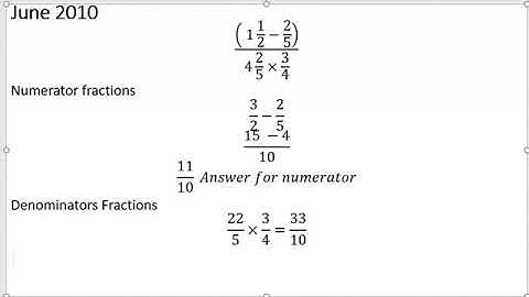 CSEC Fractions (CXC Mathematics Fractions & Decimals) Part 1