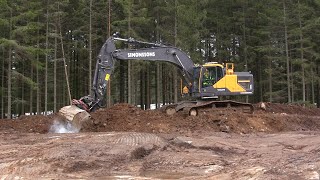 Volvo EC300E removing topsoil by swedengines 10,899 views 4 years ago 4 minutes, 35 seconds