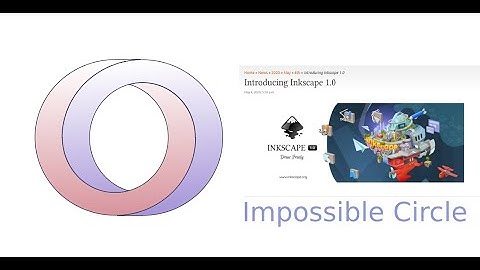 Inkscape Tutorial. Simplest  way to draw an Impossible Circle Tutorial Lesson for Beginners. Logo.