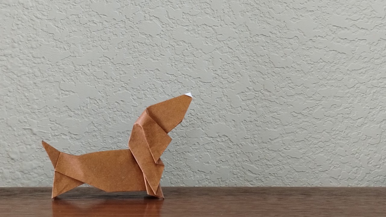 Origami Dachshund