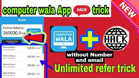 computer wala app unlimited Refer bypass Hack trick - unlimited refer trick - computer wala app