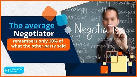 The average negotiator remembers only 20% of what the other party said