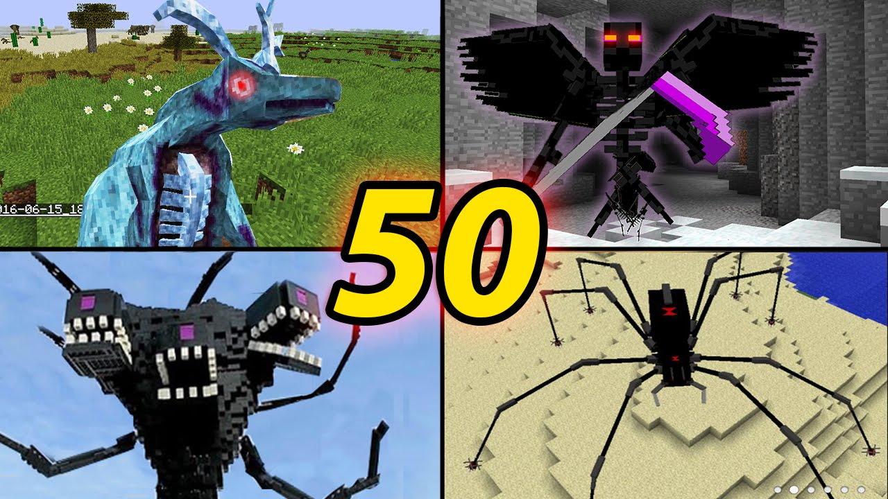 TOP 50 Minecraft Monster Mobs - Best Minecraft Mods [ 2016 MOD ] - YouTube