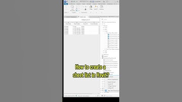 How to create a sheetlist in Revit? #revitbim #autodeskrevit