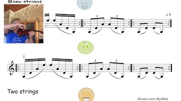 49. Emojis for the bow. Imagine string crossings in round circles, your elbow moving like an emoji.