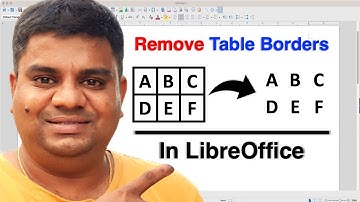 How to Remove Table Border in LibreOffice