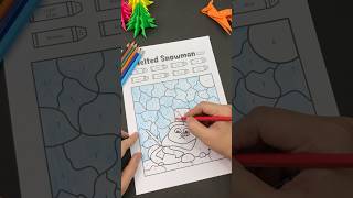 Snowman Coloring Pages | Melted Snowman Color By Number #winteractivity
