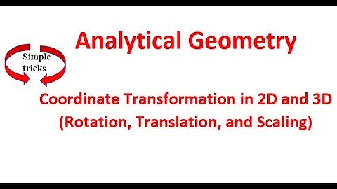 Coordinate Transformation Tutorial | 2D & 3D Transformations: Rotation, Translation, and Scaling