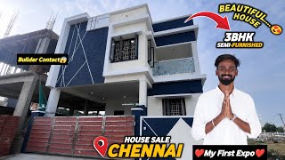 Wow...😲Fully Semi-Furnished😍Individual House for sale in Chennai🏡Builder Number🔥