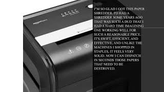 AmazonBasics 24-Sheet Cross-Cut Paper, CD and Credit Card Home Office Shredder with Pullout Basket