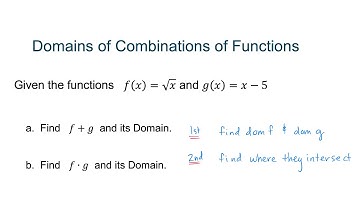 Combinations of Functions - Find f+g, f/g and their Domains - Example 1
