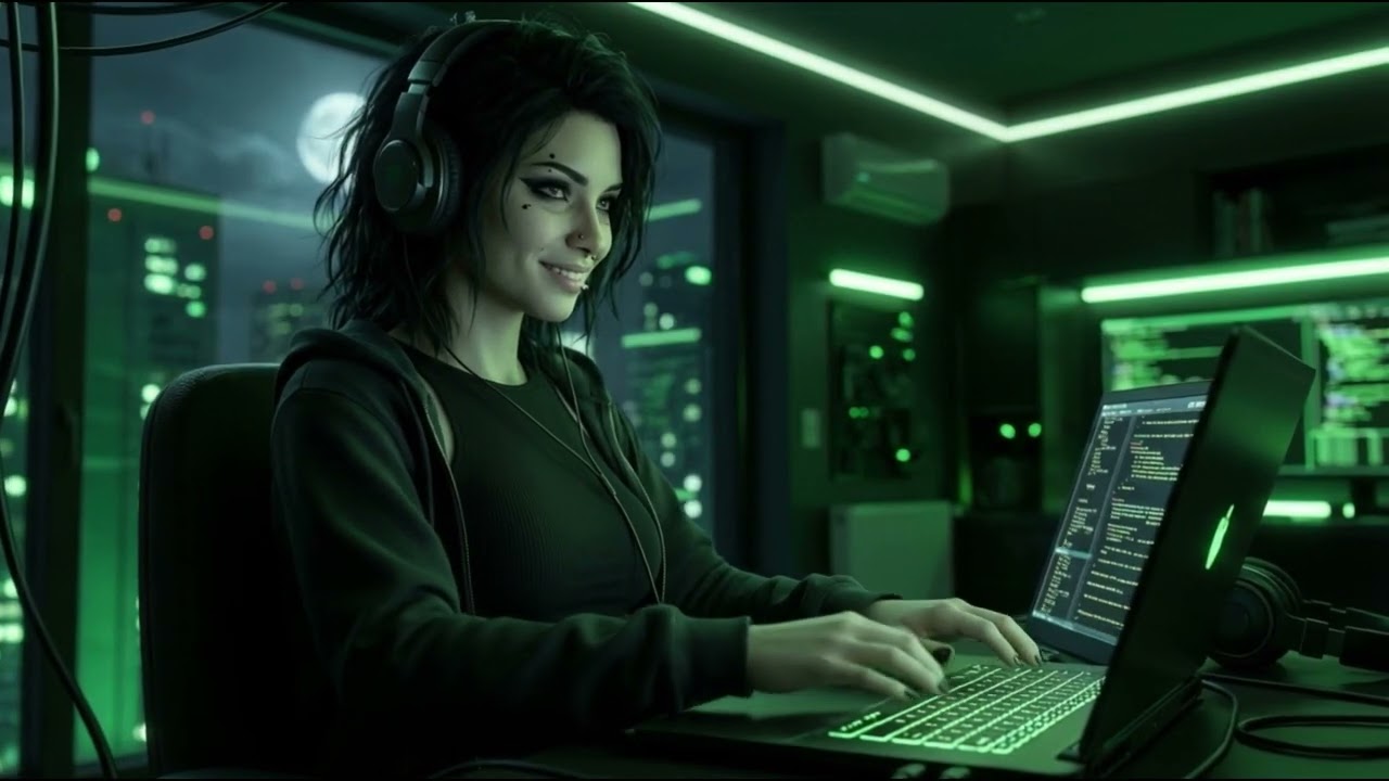 Green Coding Vibe 🌙 Calm Lofi Synthwave for Focus & Night Work