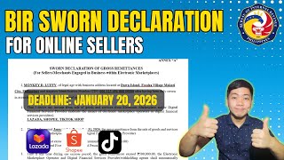 2026 BIR Sworn Declaration for Online Sellers - Lazada Shopee Tiktok Shop, etc. - Step by Step Guide