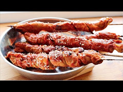 chinese-wheat-gluten-meat-skewers-!!-"mian-jin"-麵筋-(vegan)