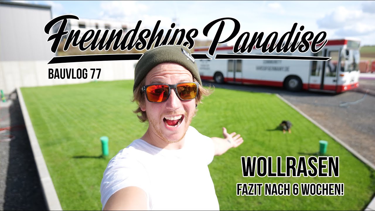 🤩 Fazit nach 6 Wochen! Wie gut ist der WOLLRASEN auf Freundships Paradise gewachsen? Bauvlog 77