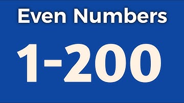Even Numbers 1 To 200 || 1 - 200 Even Numbers