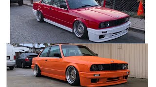 Bagged E30 Euro Spec full wrap color change ( 3M 2080 series orange)