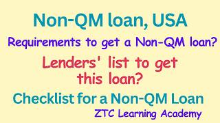 Non-QM loan USA | Mortgage loan | requirements for non-QM loan #nonqmloans