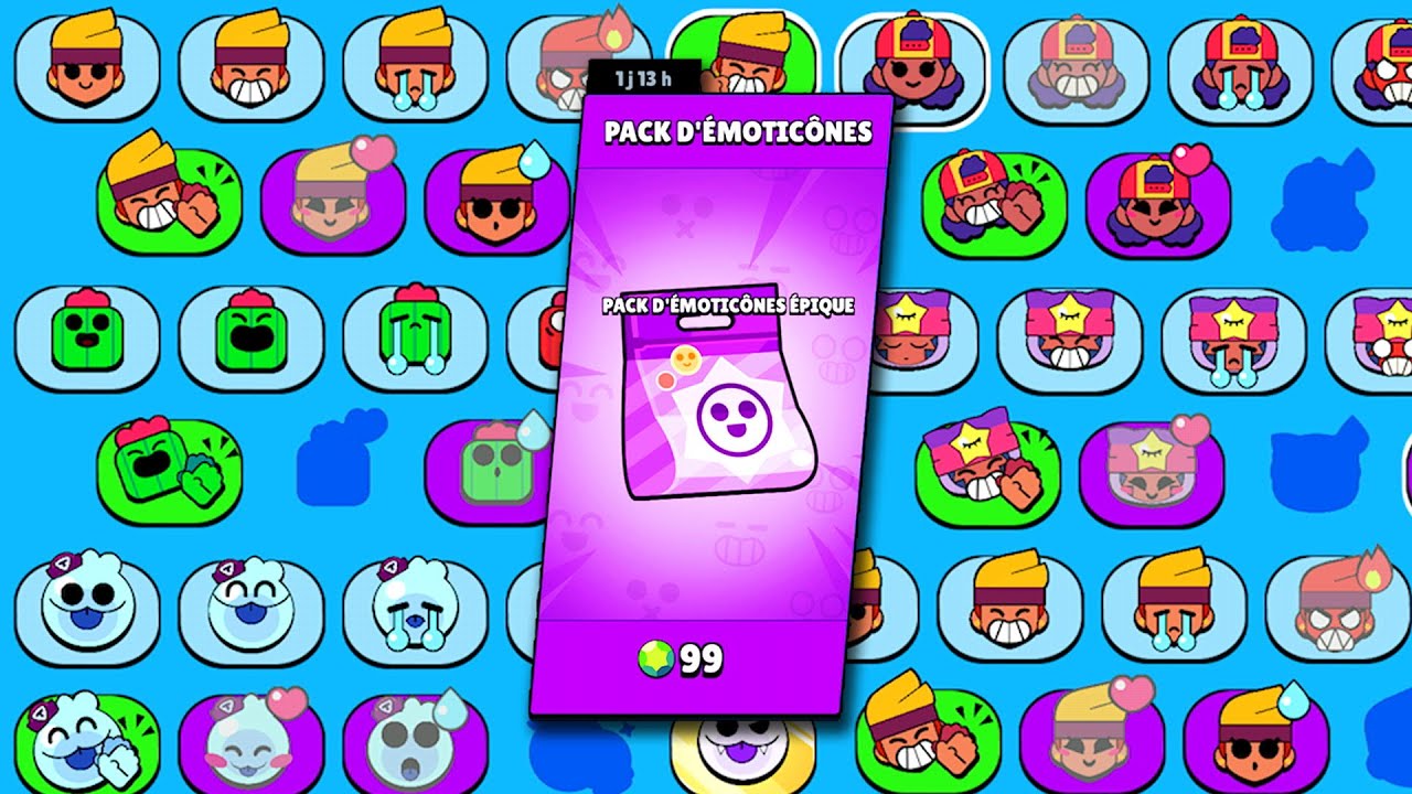 mon CASIER d'EMOTES FULL MAX sur brawl stars ? - YouTube