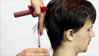 Men's medium layered haircut Full step by step Tutorial