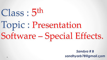 Presentation software-special effects