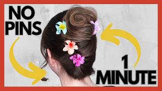 1 Minute French twist hairstyle for medium to long hair
