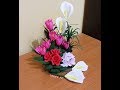 Diy Crepe Paper Flower Arrangement/Tavaszi Papír Virág Dekoráció/ Цветов из Бумаги\ Украшение