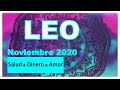 LEO♌️ NOVIEMBRE 2020 ⭐️Salud, Dinero, Amor⭐️        🍏💰❤️