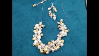Cluster Pearl Earrings Using Beebee Craft Products