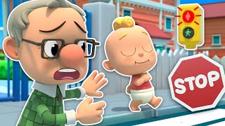 When You Cross the Street | Safety Song for Kids | Nursery Rhymes | Kids Cartoon | Miliki Family