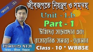 Class 10 Life Science Chapter 1 in Bengali || উদ্ভিদের সাড়া প্রদান এবং রাসায়নিক সমন্বয় হরমোন