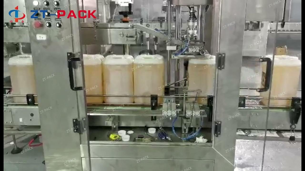 18L Jerry Can Oil Filling Machine Packing Line جيري يمكن طبل حشو الزيت