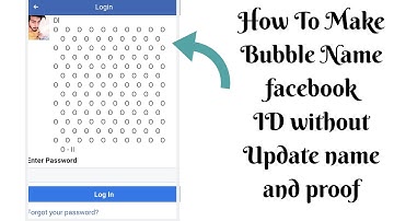 How To Make Bubble Name ID without proof and update name