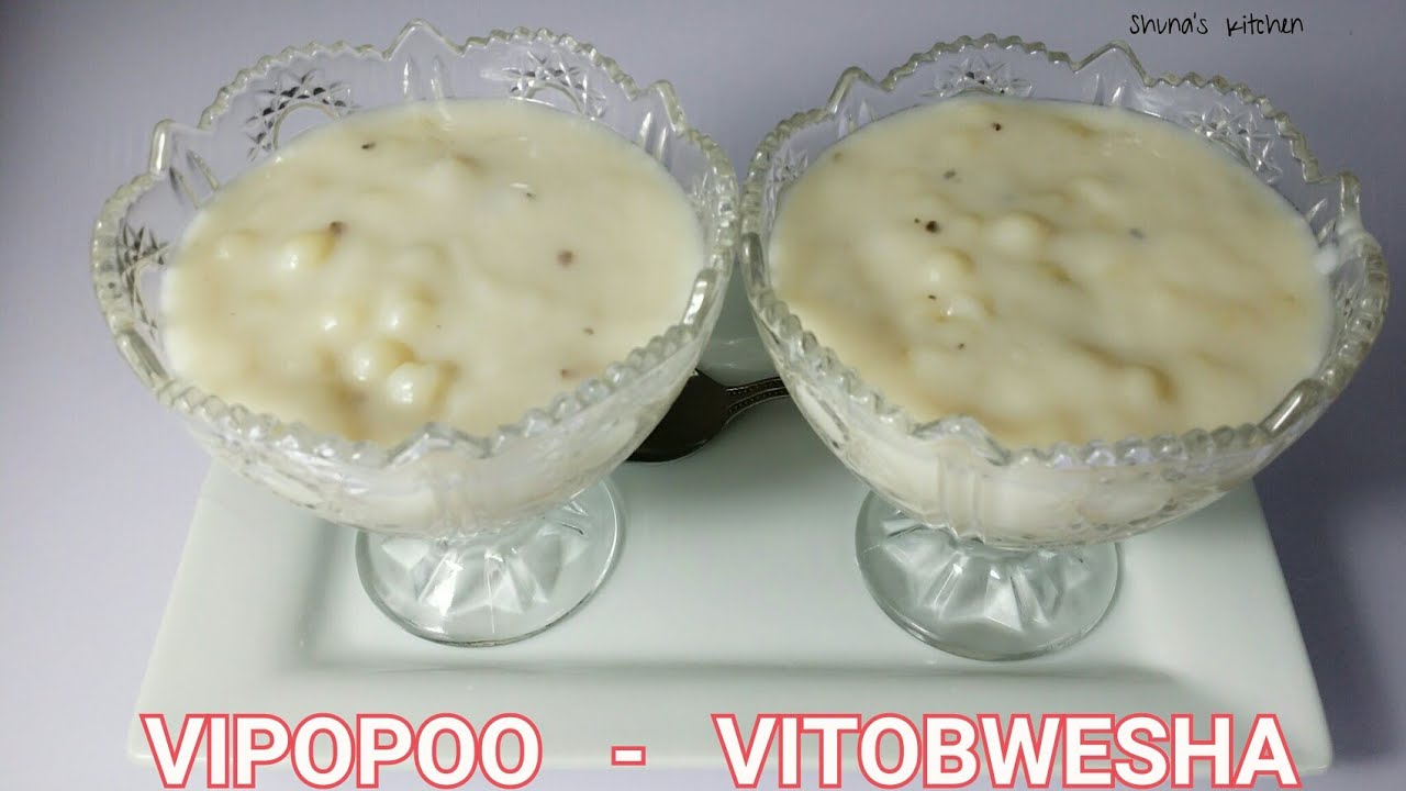 Vipopoo/Vitobwesha - Mini sweet dumplings  in coconut milk/cream