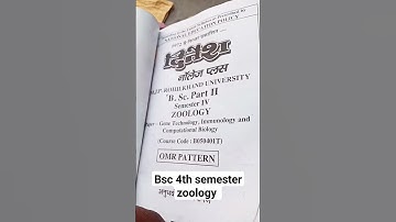 bsc 4th semester zoology @#syllabus $#mjpru university !#