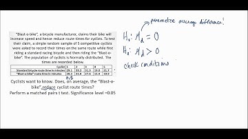 Solution Blastobike example Matched Pairs t Test on TI84