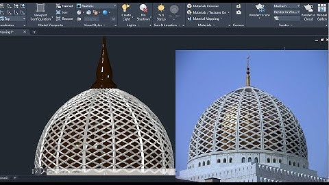 AutoCAD 3D Modeling training for beginners Mosque Dome 3D Modeling practice 2 - QasimCAD