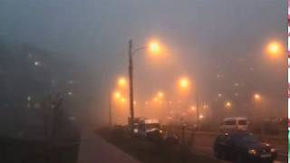 Очень сильный туман в Минске (09. 11. 2018 в 17 : 47 вечера)