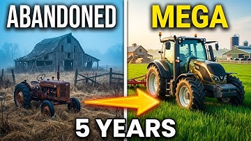 5 YEARS with $0 from ABANDONED to MEGA Farm Business! (FULL FILM) | Farming Simulator 25