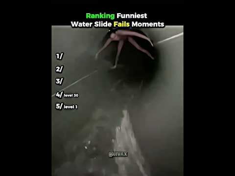 Ranking Funniest Waterslide Fails Moments