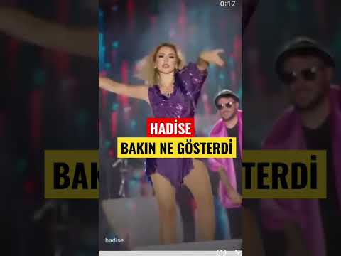 Hadise bakın ne gösterdi ?