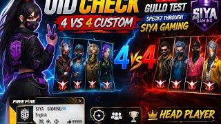 🔴SIYA GAMING IS LIVE  🔴 LIVE UID CHACK AND FUN COUSTOM 🔴